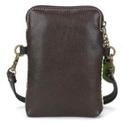 New Chala Brown Highland Cow Green Stripe Cell Phone Crossbody Purse Strap