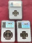 Ras Al Khaimah   Silver Set 1   2   5 Riyals 1969  Ngc Pf 66-67 Uc  24    Rare