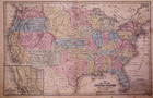 1857 Map   United States Including Its Original Territories By S  A  Mitchell