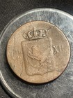 1816 Norway 1 Skilling Species Copper Coin - King Carl Xiii - Early Union Issue