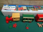 Wooden Christmas Train Decoration- Detachable Cars  Reindeer  Gingerbread People