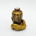 Japanese Satsuma Japanese Hand Painted Dragon Form Miniature Vase