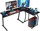 58  L-shaped Corner Computer Home Desk Pc Laptop Study Table Workstation