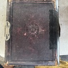 1800s Victorian Hunting Photo Album  Embossed Leather Brass Clasp Antique Family