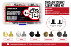 Jozamer Chicago Screws Assortment Kit 150 Sets 6mm 5 Colors Leather Craft Rivets