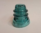 Antique Glass Insulator No 42 - Blue - Hemingray Glass Co - Made In America
