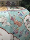 Antique Chinese Famille Rose Hexagonal Porcelain Vase Lamp W  Character Story