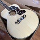Ship Us J200 Style Jumbo Acoustic Guitar Natural Spruce Top Floral Inlay Pickgua