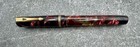 Vintage Plunger Fill Eagle Fountain Pen - Arrow Clip Burgundy Black Marble