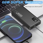30000mah Portable 66w Power Bank Usb External Battery Charger Lcd For Cell Phone