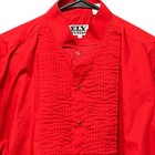 Vintage Ely Cattleman Tuxedo Shirt Mens L 48  Pearl Snap Red Western Cotton Poly