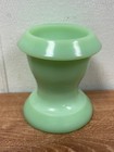 Jadeite Vintage Egg Cup Vintage 3 5  Tall Green Glass With Ceramic Egg