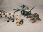 6 Signed Oaxacan Alebrijes Wood Carvings Oaxaca Mexico Folk Art Hand   