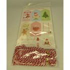 100 Pack Kraft Paper Christmas Gift Tags With Twine Santa Snowman Tree Hot Cocoa