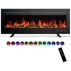 1500w Electric Fireplace Wall Mounted Recessed Freestanding Fireplace Heater
