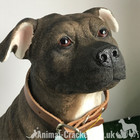 Xtra Large 26cm Brown Staffy Staffordshire Bull Terrier Leonardo Ornament Figure