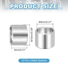 12pcs 304 Stainless Steel Spacers 8mm Id X 10mm Od X 8mml For M8 Screws