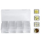 40 Pcs Square 17-30mm Coin Collection Boxes Storage Holder Container Boxes Case