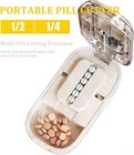 Pill Cutter For Pills 1 2 1 4 Splitter For Large Small Tiny Sharp Blade White