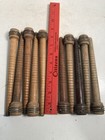 Wood Bobbins Spools Industrial Style Spindles 8  And 8 75  Wooden Quills Lot-10