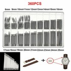 360pcs Watch Pins Spring Bars Band Strap Link Remover Set Repair Kit Stainless 