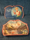 Vintage 50s Graphic Sewing Needle Books  With Some Needles Still Inside