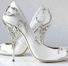 Womens High Heels Metal Stilettos Decor Pointed Toe Wedding Pumps Party Shoes