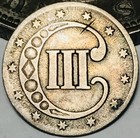 1852 Three Cent Silver Piece Trime 3c Type 1 Ungraded Circulated Us Coin Cc31386