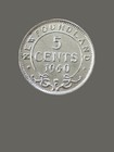 1940-c Newfoundland Canada 5 Cents Silver Coin - Au  about Uncirculated 