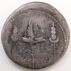 Roman Republic Mark Antony Legionary Denarius Galley Eagle Standards 32-31 Bc