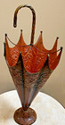 Vintage Umbrella Shaped Stand Cane Walking-sticks Holder  Metal