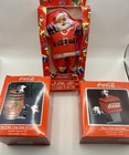 Coca-cola Christmas Collectibles Lot     Santa Cards Tin   Enesco Ornaments