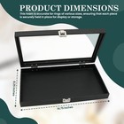 Glass Top Lid 72 Ring Black Showcase Jewelry Display Storage Organizer Box Case