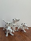 Miniature Dalmatian Dog Family Porcelain Figurines Japan  16 624-shafford  Vtg