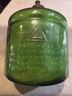 Perfection  Stove Emerald Green Glass Kerosene  Fuel Jug Rare 