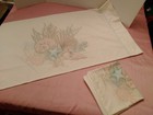 Vintage 2 King Size Pillow Cases Sea Shells Ocean Beach Jc Penney