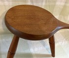 Mid-century Teak  Stool plant Stand Danish Modern Design Vintage Wood Milking