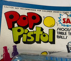 Vintage Pop Pistol Toy - Shoots Table Tennis Balls  Nos W  Damage  1970s  Taiwan