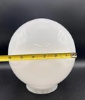 Vtg 8  White Glass Lamp Shade Ball Globe 4   fitter Swag Hanging Light Pendant