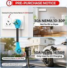 Nema 10-30p To 14-50r Ev Charger Adapter Cord  30 Amp Dryer To 50 Amp Ev Level 2