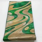 6032  Japanese Vintage Fukuro Obi Belt Kimono Fabric Silk Traditional Green