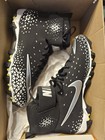 Nike Force Savage Shark Black White Men s Size 11 5 Football Cleats Shoes