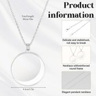 5x Magnifying Glass Necklace Vintage Pendant Silver-2pcs 