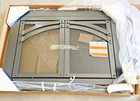 Pleasant Hearth Axel L Glass Door Masonry Fireplace Hammered Black Ax-1302 -flaw