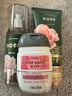 Bath   Body Works Rose Travel Mini Gift Set 3 Pc - Mist   Body Cream   Antibact
