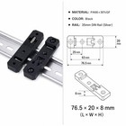 Mtcell 10 Pcs Din Rail Mounting Brackets  Black  For 35mm