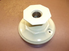 Antique Porcelain Ceiling Light Fixture Creamy Yellow W internals Vtg Fixture
