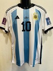 2022 Fifa World Cup Argentina Lionel Messi Signed  Jersey Beckett