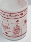 Vintage Souvenir Of Canada Milk Glass Mug Parliament Mountie Flag Ottawa Usa