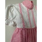 Vintage Kate Greenaway Pink Gingham Eyelet Party Dress Toddler 2t Prairie Dress